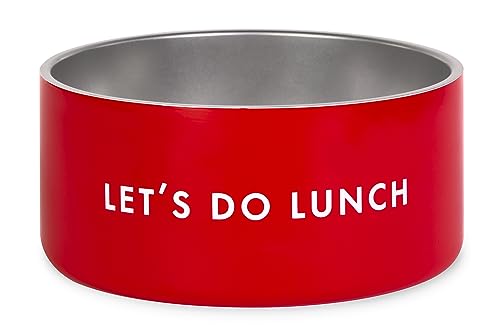 kate spade new york Hundenapf für Futter und Wasser, Edelstahlnapf mit rutschfestem Boden, 4 Tassen (907.2 g) Kapazität, Großer Futternapf oder Wassernapf für Hunde, Let's Do Lunch von Kate Spade New York