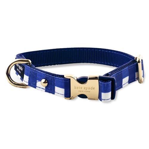 Kate Spade New York Niedliches Hundehalsband, goldfarbene Metallschnalle, 29,2 cm bis 38,1 cm, verstellbares Hundehalsband für Hündinnen oder Rüden, stilvolles Hundehalsband für kleine und mittelgroße von Kate Spade New York