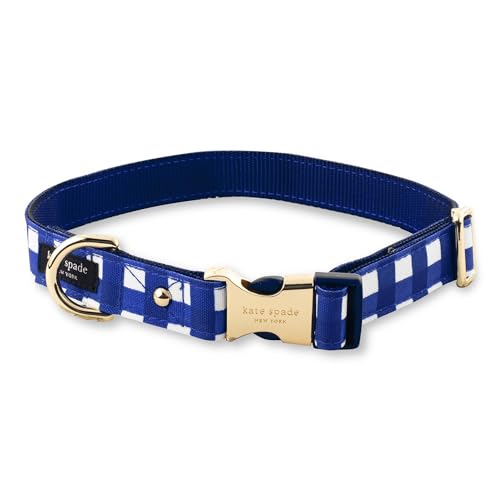 Kate Spade New York Niedliches Hundehalsband, goldfarbene Metallschnalle, 39 cm bis 60 cm, verstellbares Hundehalsband für Hündinnen oder Männer, stilvolles Hundehalsband für mittelgroße und große von Kate Spade New York