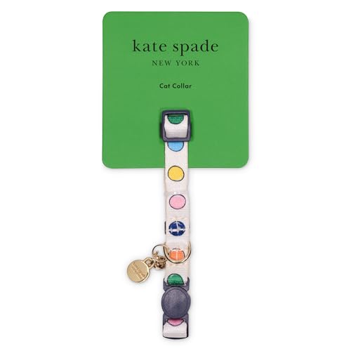 kate spade new york Breakaway Katzenhalsband, verstellbares Halsband mit Schnallenverschluss, Aquarell-Punkte von Kate Spade New York