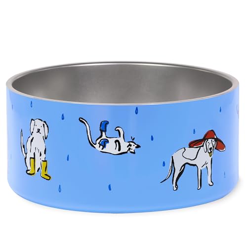 kate spade new york Hundenapf für Futter und Wasser, Edelstahlnapf mit rutschfestem Boden, 4 Tassen (907.2 g) Kapazität, Großer Futternapf oder Wassernapf für Hunde, Regen Katzen und Hunde von Kate Spade New York