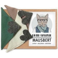 Kater Kasimir 3 x Mausbert - Die 2-in-1 Spielmaus für Katzen, handgemacht aus BIO-Baumwolle mit Katzenminze-, Baldrian- und Matatabi-Füllung Kater Kasimir 3 x Mausbert - Die 2-in-1 Spielmaus für Katzen, handgemacht aus BIO-Baumwolle mit Katzenminze-, Baldrian- und Matatabi-Füllung von Kater Kasimir