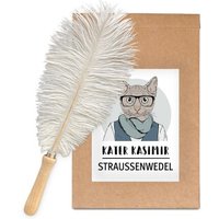 Kater Kasimir Federwedel für Katzen mit einer echten Straußenfeder von Kater Kasimir