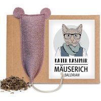 Kater Kasimir MÄUSERICH - Die XL Spielmaus, handgenäht, aus echtem Wollfilz mit Baldrianwurzel-Füllung von Kater Kasimir