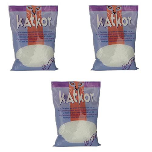 Katkor Perlenstreu | 3er Pack | 3 x 200 g | Urin-Katzenstreu für die Urinprobengewinnung | Zur Untersuchung des Urins Ihrer Katze | Mit Pipette von Katkor