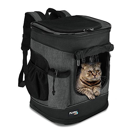 Kato Tirrinia Haustier Hund Träger Rucksack, Haustier Tragetasche mit Mesh für mittelgroße Hunde Katzen, 1.5lbs Welpen Träger tragbare Reisetasche von Kato Tirrinia