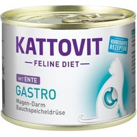 KATTOVIT Feline Diet Nassfutter Katze Gastro Adult Ente 24x185 g von Kattovit