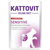 KATTOVIT Feline Diet Nassfutter Katze Sensitive Adult Huhn & Ente 24x85 g von Kattovit