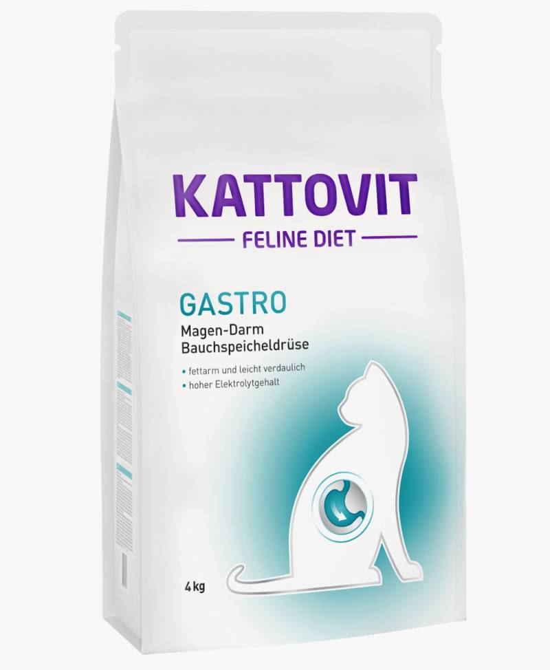 KATTOVIT Feline Gastro Katzentrockenfutter Diätnahrung Sparpaket 2 x 4 Kilogramm