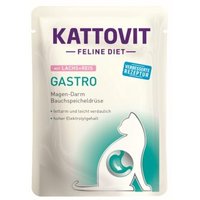 KATTOVIT Feline Diet Nassfutter Katze Gastro Adult Lachs & Reis 24x85 g von Kattovit