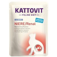 KATTOVIT Feline Diet Nassfutter Katze Niere/Renal Adult Ente 24x85 g von Kattovit