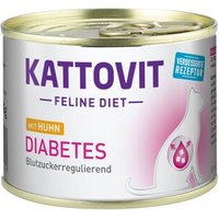 KATTOVIT Feline Diet Nassfutter Katze Diabetes Adult Huhn 12x185 g von Kattovit