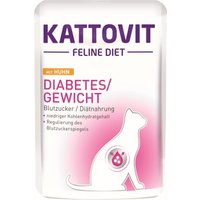 KATTOVIT Feline Diet Nassfutter Katze Diabetes Adult Huhn 24x85 g von Kattovit