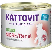 KATTOVIT Feline Diet Nassfutter Katze Niere/Renal Adult Pute 12x185 g von Kattovit