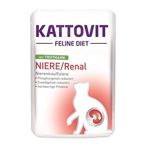 Kattovit Feline Diet Niere/Renal Truthahn, 85 g - 24 stück von Kattovit