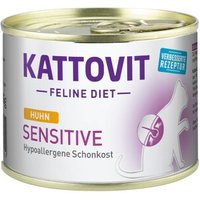 KATTOVIT Feline Diet Nassfutter Katze Sensitive Adult Huhn 12x185 g von Kattovit