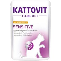 KATTOVIT Feline Diet Nassfutter Katze Sensitive Adult Huhn & Pute 24x85 g von Kattovit