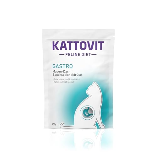 Kattovit - Gastro Trockenfutter für Katzen | Katzen-Trockenfutter zur Unterstützung des Magen-Darm-Systems | Diätfutter als Alleinfuttermittel für ausgewachsene Katzen | 6 x 400 g von Kattovit