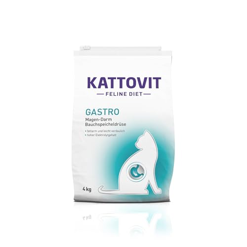 Kattovit - Gastro Trockenfutter für Katzen | Katzen-Trockenfutter zur Unterstützung des Magen-Darm-Systems | Diätfutter als Alleinfuttermittel für ausgewachsene Katzen | 4 kg von Kattovit