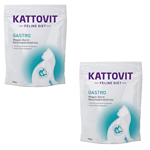 Kattovit - Gastro - Trockenfutter für Katzen bei exokriner Pankreasinsuffizienz - Doppelpack - 2 x 400 g von Kattovit