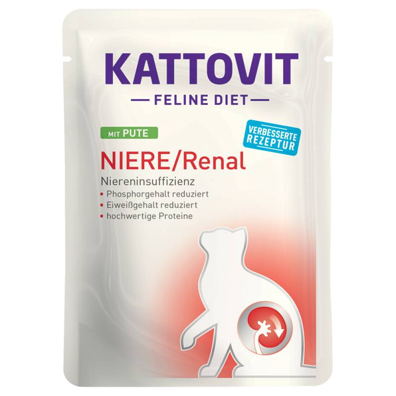 Kattovit Niere/Renal Pouches 24 x 85 g - Pute von Kattovit