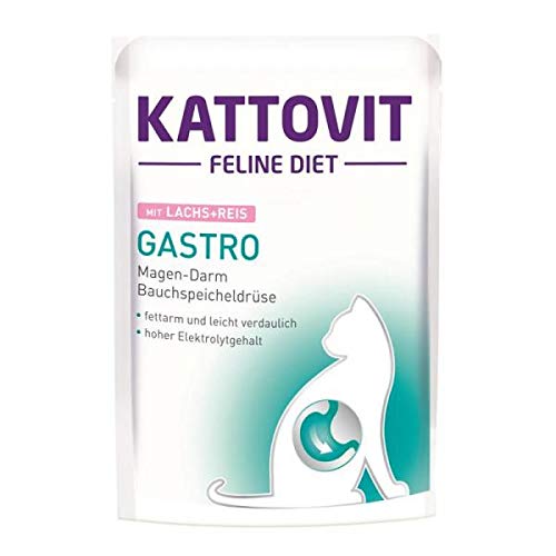 Kattovit PB Feline Diet Gastro Lachs & Reis 85g (Menge: 24 je Bestelleinheit) von Kattovit