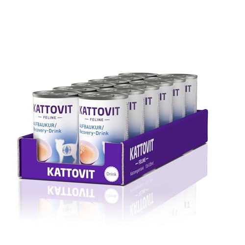 Kattovit - Recovery Katzen Drink | Diätdrink für Katzen mit Untergewicht und Mangelerscheinungen. Katzendrink als Futtermittel für ausgewachsene Katzen | 12 x 135 ml von Kattovit