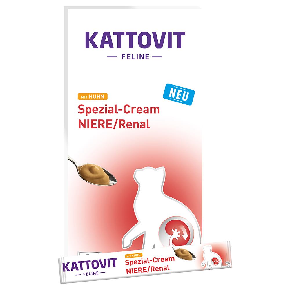 Kattovit Spezial-Cream Low Protein - Sparpaket: Huhn (24 x 15 g) von Kattovit