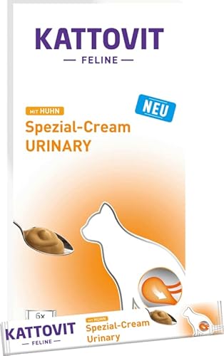 Kattovit Spezial Cream Urinary mit Huhn - Ergänzungsfuttermittel für Katzen 11 x 6 x 15g von Kattovit