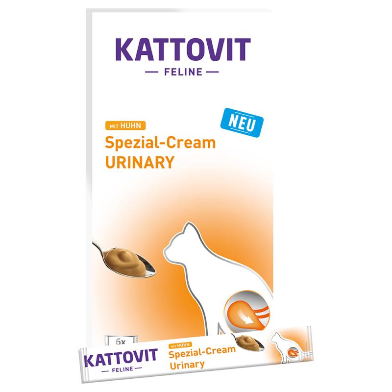 Kattovit Spezial-Cream Urinary mit Huhn Katzenfutter - Sparpaket: 24 x 15 g von Kattovit