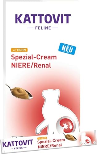 Kattovit Spezial Creme Niere Renal mit Huhn für Katzen - 11 x 6 x 15g von Kattovit