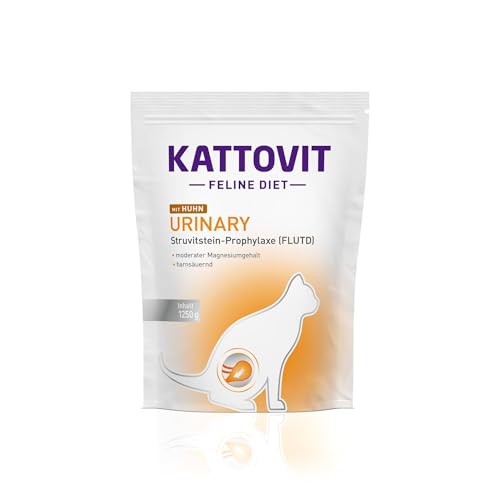 Kattovit - Urinary Trockenfutter für Katzen | Katzen-Trockenfutter für ausgewachsene Katzen mit Harnwegserkrankungen. Diätfutter als Alleinfuttermittel | 1.250 g Huhn von Kattovit