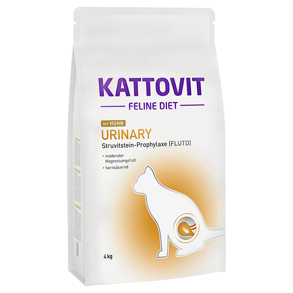 Kattovit Urinary Trockenfutter mit Huhn - Sparpaket: 2 x 4 kg von Kattovit