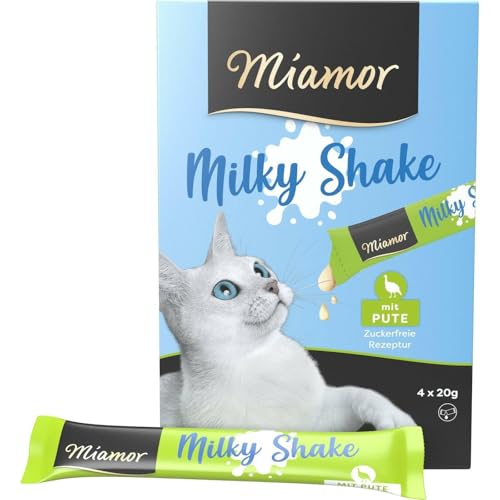 Miamor Milky Shake mit Pute, Katzensnack, 4x20g, Cream für Katzen von Kattovit