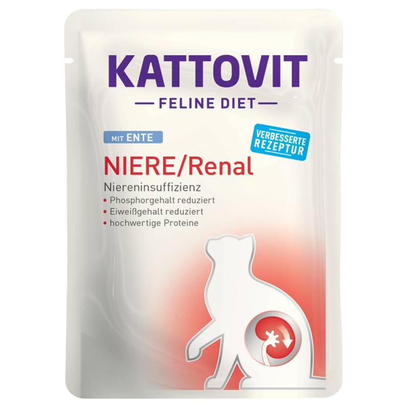 Kattovit Niere/Renal Pouches 24 x 85 g - Ente von Kattovit