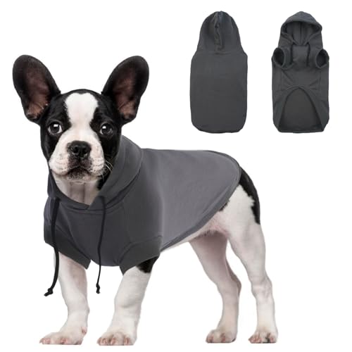 Katzinst Hunde Hoodies Sweatshirt, Hundepullover für Mittelgroße und Große Hunde, Kapuzenpullis für Hunde, Komfortabel Leichte Hundekleidung für Beagle,Border Collie,Grau,XL von Katzinst