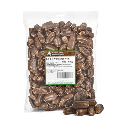 Kaureks Natur, Würstchen vom Rind 1000g, Deutsche Herstellung, für Hunde, kleine Würstchen für Hunde, Rinderfleisch, Kausnack, Hundefutter, Kauartikel, Hundeleckerlies Kaureks Natur, Würstchen vom Rind 1000g, Deutsche Herstellung, für Hunde, kleine Würstchen für Hunde, Rinderfleisch, Kausnack, Hundefutter, Kauartikel, Hundeleckerlies von Kaureks Natur Hundeleckerlies