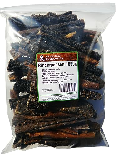 Kaureks Natur Hundeleckerlies, 1 kg Rinderpansen ca.15cm, wie Rinderkopfhaut, Schweineohren von Kaureks Natur Hundeleckerlies