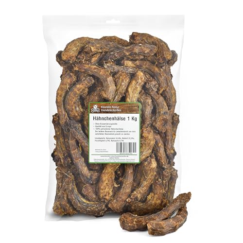 Kaureks Natur Hähnchenhälse, Hühnerhälse, 1 Kg, wie Putenhälse Kausnack, Hundefutter, Kauartikel, Hundeleckerlies von Kaureks Natur Hundeleckerlies