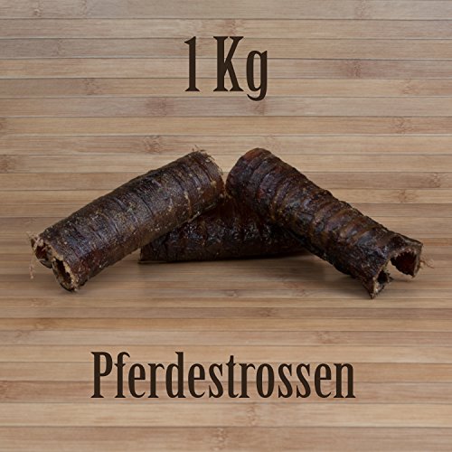 1 Kg Pferdestrossen Pferdeluftröhre - wie Rinderstrossen Rinderluftröhre Kausnack Allergiefutter von Kauzeit