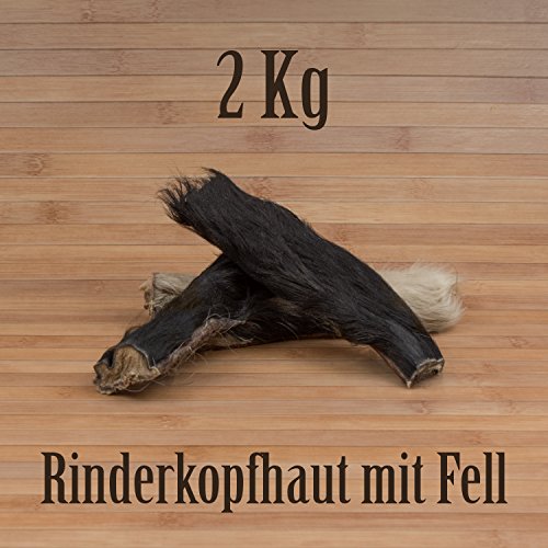 2 Kg Rinderkopfhaut mit Fell Fellhaut Fellstreifen Fellohren Kausnack Kauartikel Barf von Kauzeit