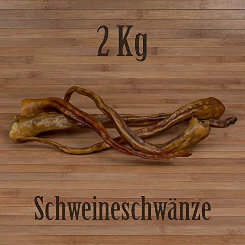 2 Kg Schweineschwänze wie - Rinderkopfhaut Ochsenziemer Kausnack Kauartikel von Kauzeit