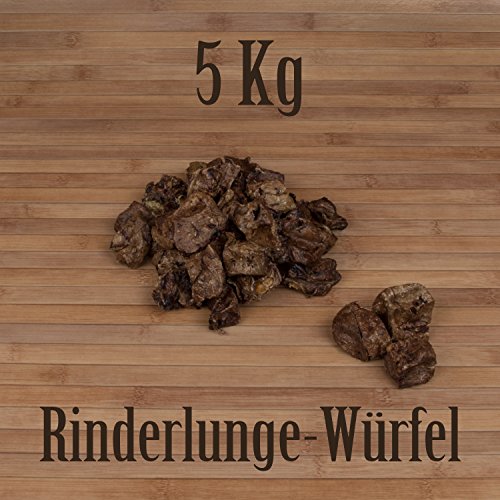 5 Kg Rinderlunge Würfel fettarm Leckerlie Belohnung Traning Kausnack Kauartikel von Kauzeit