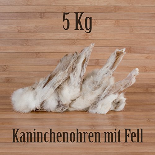 5 Kg ca. 400 Stück Kaninchenohren mit Fell fettarm Barf wie Schweineohren Rinderohren Kausnack Kauartikel von Kauzeit