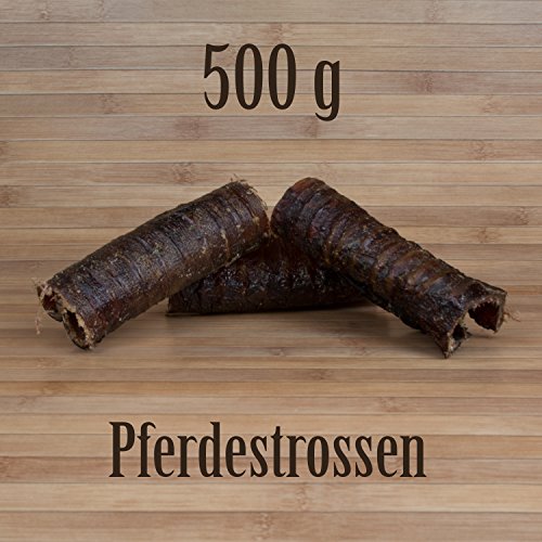 500g Pferdestrossen Pferdeluftröhre - wie Rinderstrossen Rinderluftröhre Kausnack Allergiefutter von Kauzeit