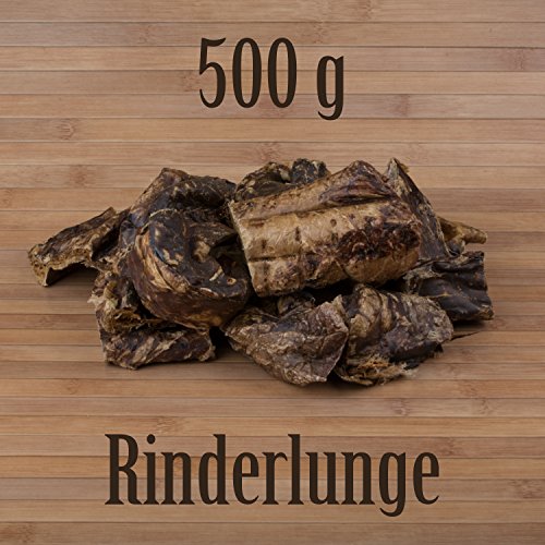 500g Rinderlunge fettarm Leckerli Hundefutter Kausnack Kauartikel Rinder Lunge von Kauzeit