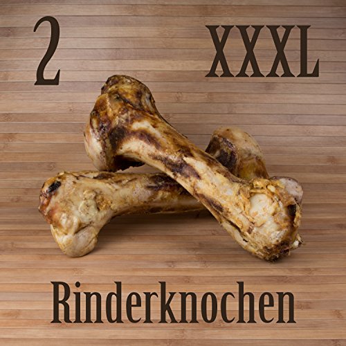 Kauzeit 2 Stück XXXL Rinderknocken Naturknochen Jumbo Rinder Knochen - wie Schinkenknochen von Kauzeit