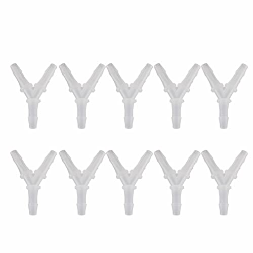 Kavolet 10PCS Weiche Schlauchanschlüsse Y-Typ-Anschluss Aquarium Luftpumpe 3-Wege-transparente Verbindung für Aquarium (4,8 mm) von Kavolet