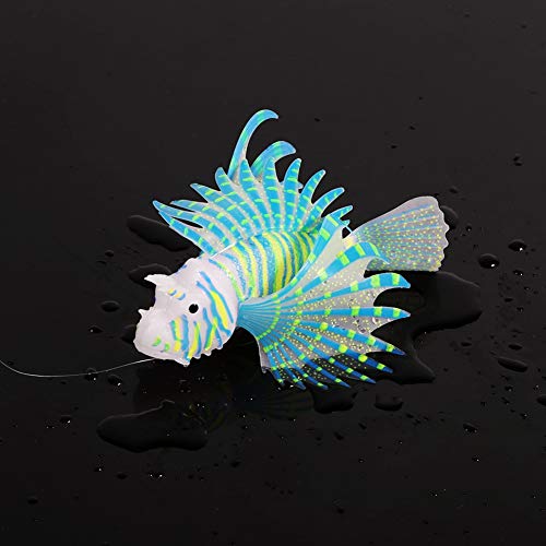 Kavolet Künstliche Bunte Feuerfische, Leuchtende Fische, Aquarium-Ornament für Lebendige Unterwasserdekoration (Blau) von Kavolet