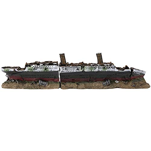 Kavolet Titanic Wracked Ship Aquarium Dekoration Ornament für Aquarium Dekor von Kavolet